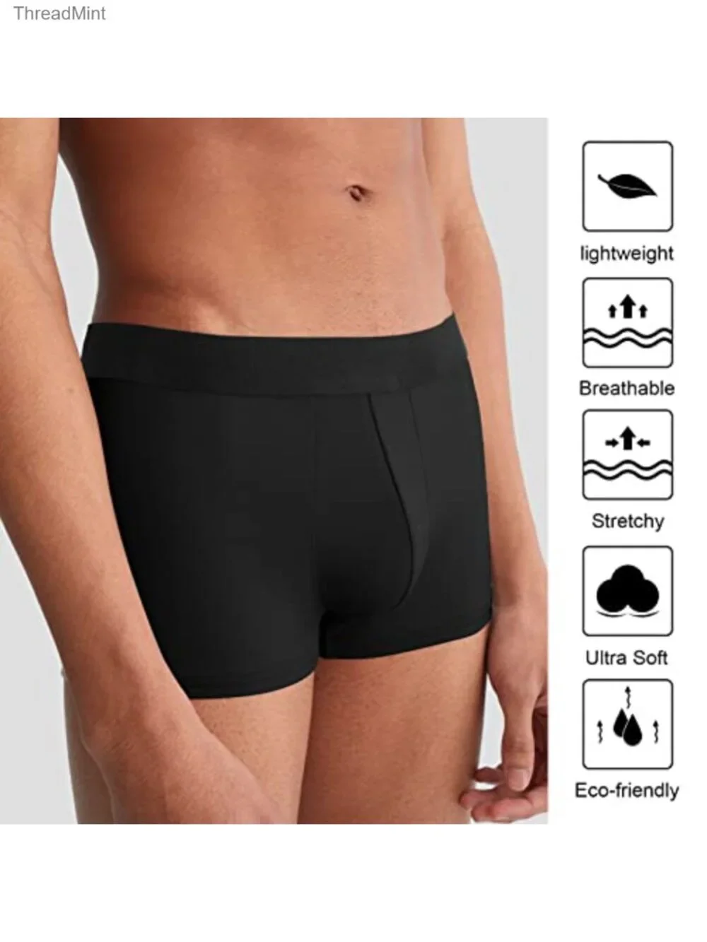Mens Underwear Boxer Briefs Pouch Trunks No Fly 4-Pack